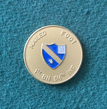 US Army 1st BATTALION 54th INFANTRY Challenge Coin Token, Mailed Foot