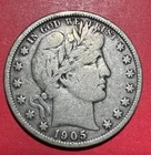 1905S US Barber SILVER Half Dollar "San Francisco" Mint! "LIBERTY" Shows! FINE!