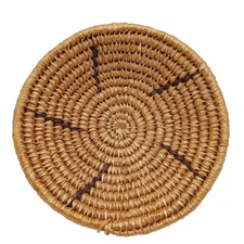 Vintage Woven Basket Round 10” Boho Decor – Made in China – Rustic Storage