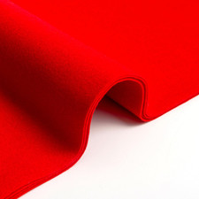 Tessuto Feltro Pannolenci Rosso - Grande Ritaglio 190 X 100 Cm - Made in Italy -