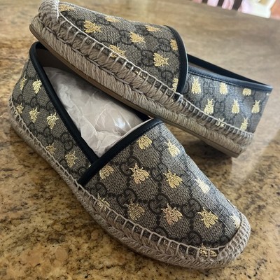 Gucci GG Bee Espadrilles, Size 35.5