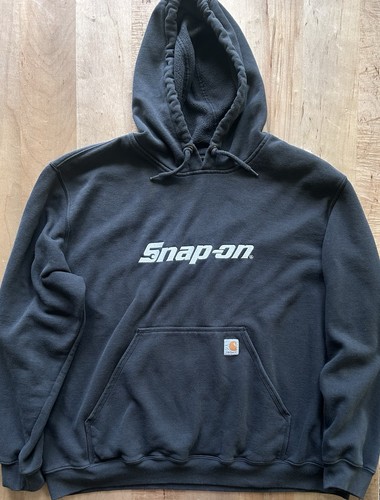 SNAP-ON CARHARTT Faded Black HOODED SWEATSHIRT - SIZE XXL 2X Hoodie