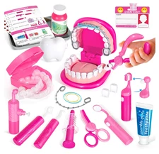 Kids Dentist Play Set with Braces, Removable Teeth  Retainer - Educational Toy