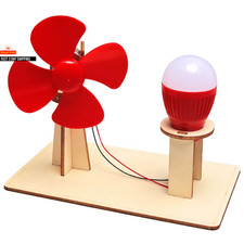 Wooden Hand Generator Kids Science Toy Funny STEM Technology Gadget Physics Kit