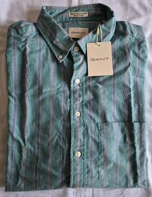 Gant Herren Hemd Shirt Freizeit 2XL, XXL Türkis Neu mit Etikett