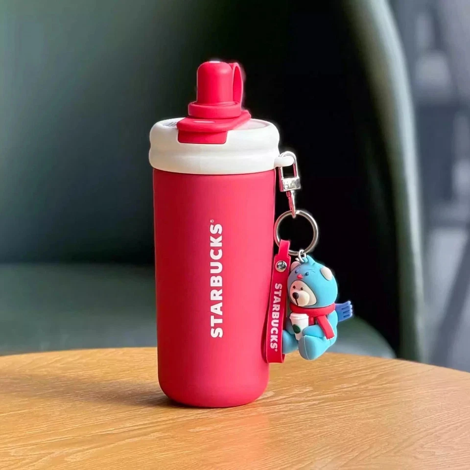 2024 China Starbucks Christmas Cute Winte 18oz SS Straw Cup With Random Charm - Image 2 of 4