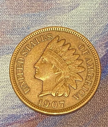 1907 Indian Head Cent XF- AU BN