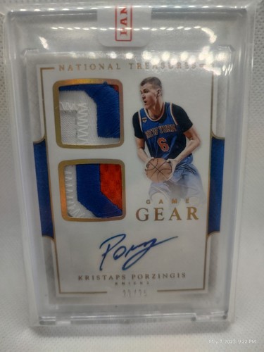 2016-17 National Treaures Game Gear Kristaps Porzingis Patch Auto /25 PONY