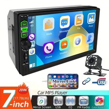 MP5 Car Player 2 Din 7 Inch Touch Screen Car Stereo Bluetooth  Backup Camera 