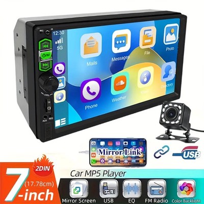MP5 Car Player 2 Din 7 Inch Touch Screen Car Stereo Bluetooth + Backup Camera~