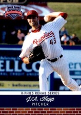 2019 Reading Phillies Rehab #11 J.A. Happ Peru Illinois IL Baseball Card