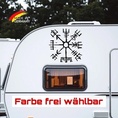 Aufkleber Kompass Windrose Wikinger Odin 50cm Camper Wohnmobil Wohnwagen #151