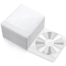 200 Pieces Cd Dvd Sleeves Double Sided Refill Plastic Disc Sleeves For Blank Sto