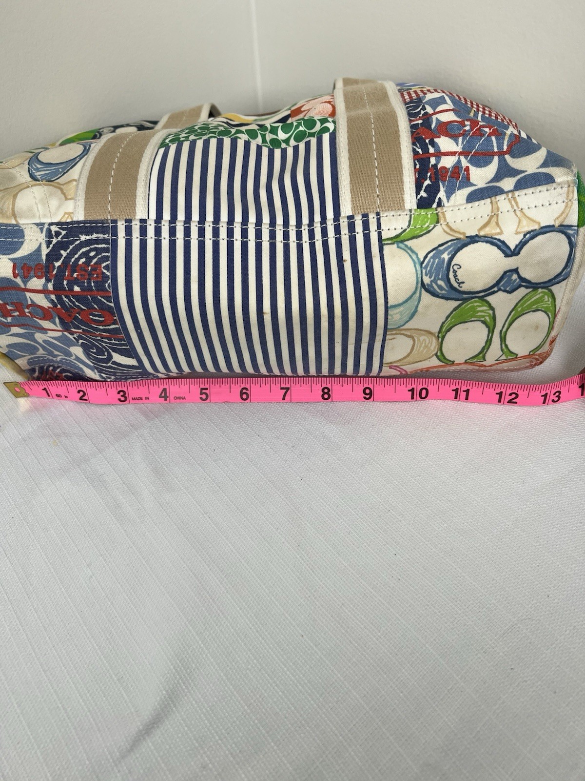 Coach Hampton Spring Patchwork Multi-color Dual H… - image 9