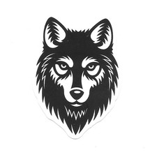 Wolf Head Sticker Vinyl Decal Animal Spirit Wild Nature Laptop Car Truck Window