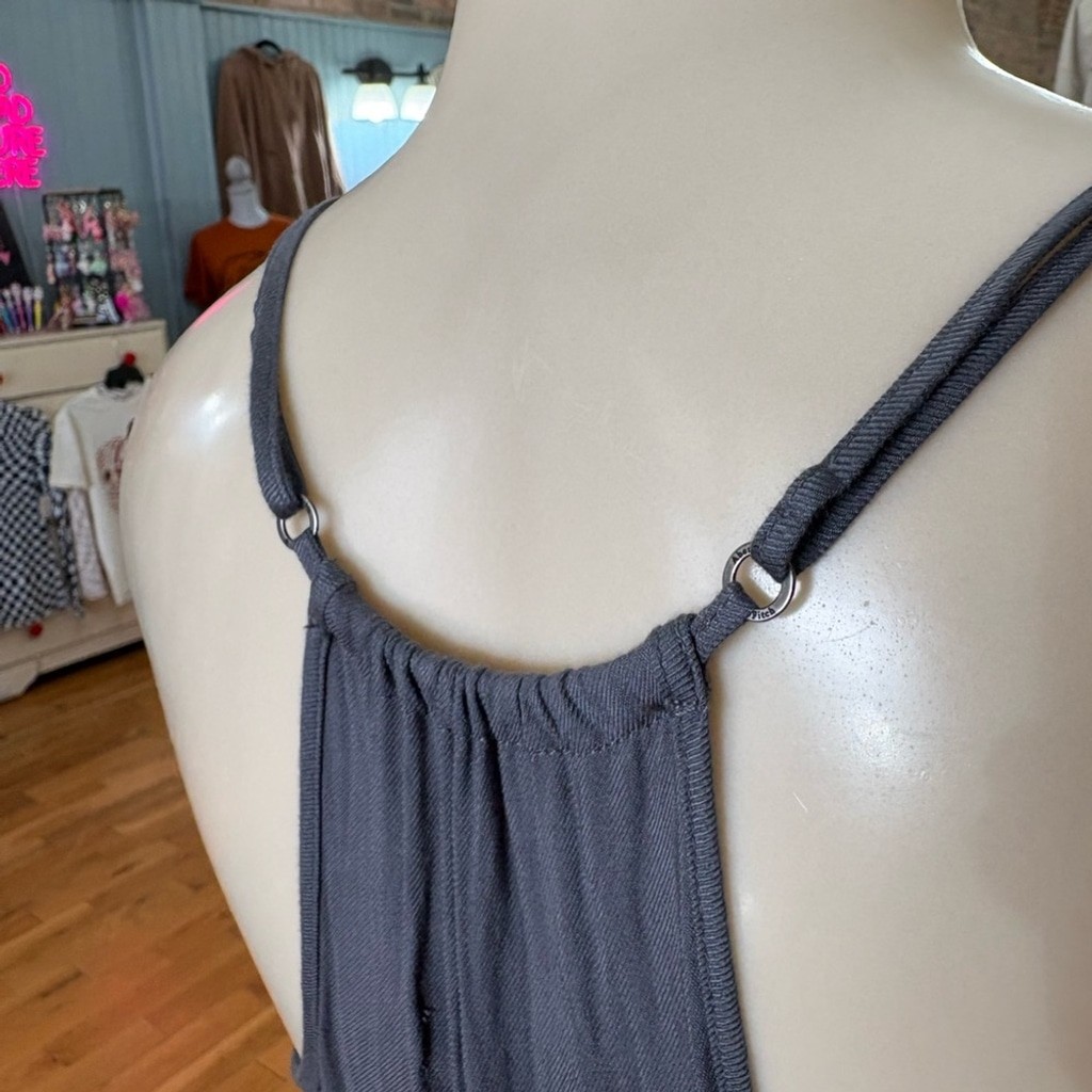 Abercrombie Solid Gray Spaghetti Strap Jumpsuit S… - image 5