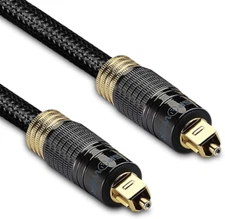 Cable De Audio Optico Digital Metal Largo 91 Cm Trenzado Ultra Duradero
