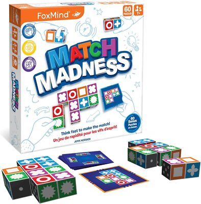Match Madness Board Game Fast Paced Matching Puzzle for Family Fun Ages 7 Plus