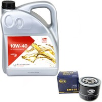 MotoröL Set 10W-40 5 Liter + ÖLfilter FüR Alfa Romeo 166 156 Fiat Opel Arena 1.9