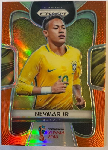 2018 PANINI PRIZM WORLD CUP NEYMAR  JR ORANGE PRIZM 38/65 BRASIL