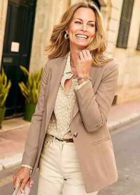 Cotton Traders Soft Lined Blazer- Light Camel - Size 20 - BNWT - RRP £60