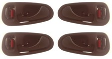 4 Pc Set Inside Door Inner Handles Bezels Brown For Mitsubishi Montero Sport