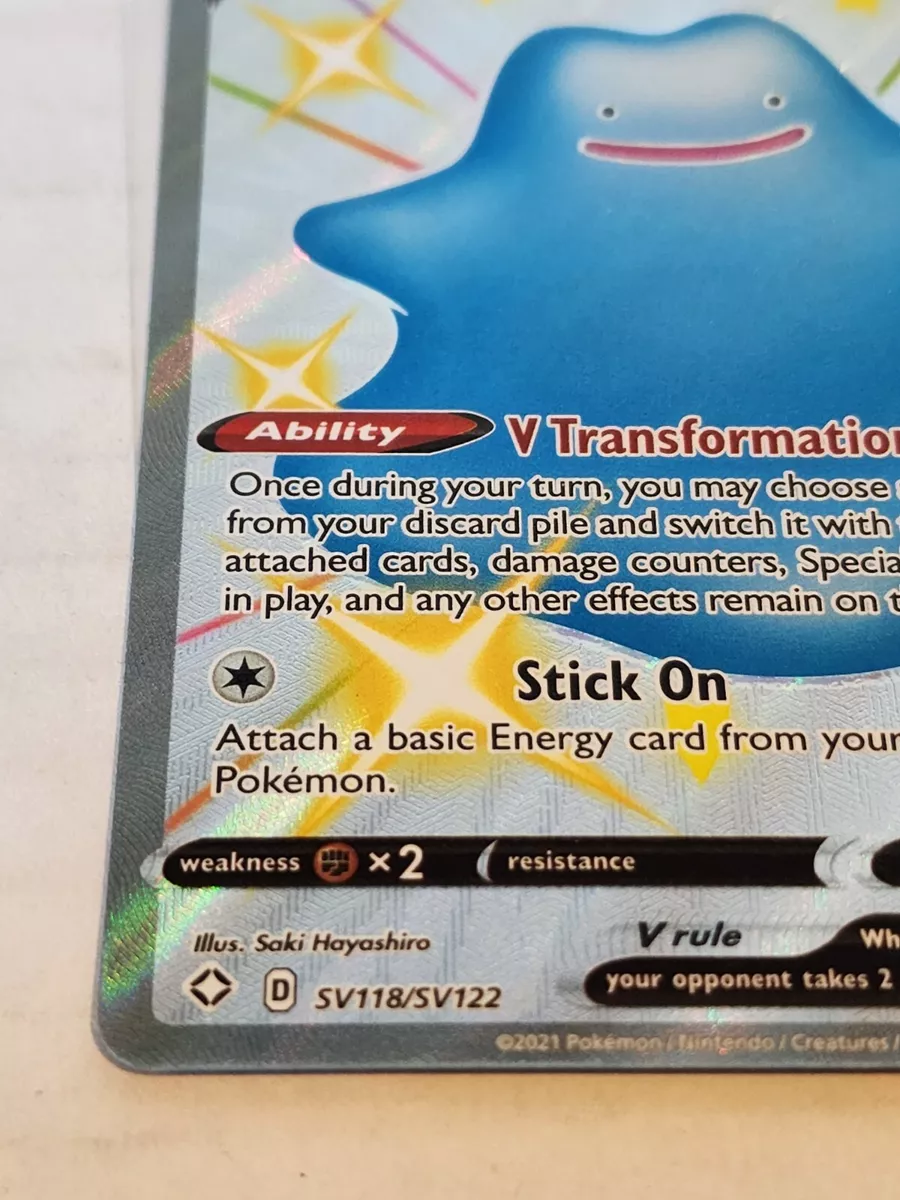 Ditto V SV118/SV122 Shiny Holo Rare Shining Fates Pokemon TCG NM