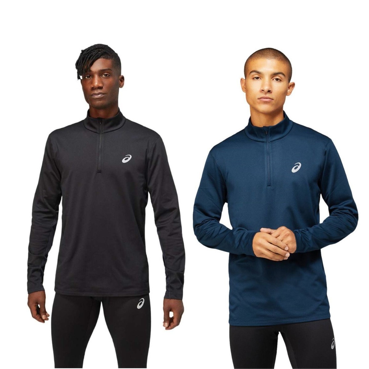 Mens Asics CORE LS 1/2 ZIP WINTER TOP Running Training Long Sleeve