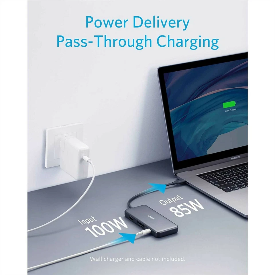 Anker PowerExpand+ 7-in-1 USB-C Hub Adapter 4K HDMI MicroSD SD Reader New A8346 - Image 3 of 4