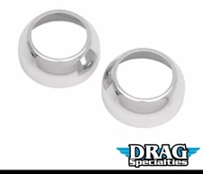 Drag Specialties DS-219995 Chrome Fork Boot Cap Covers for Harley 39mm Front End