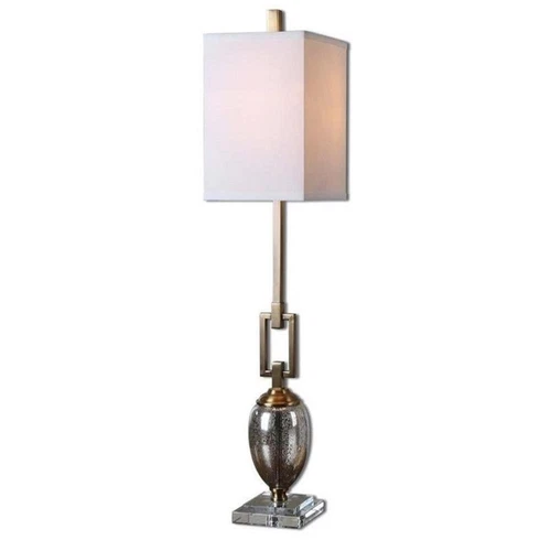 Uttermost Copeland Metal Mercury Glass Crystal Buffet Lamp in Bronze/Off White - Picture 2 of 10