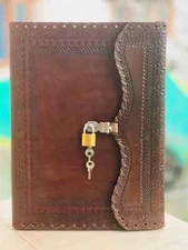 Awarded Leather Binder Cover Notebook Folder Lock
