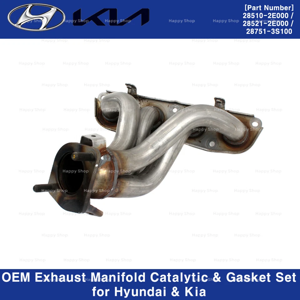 Colector de escape catalítico y junta 3p OEM para Hyundai Elantra Kia Forte Soul Foto 3 de 4