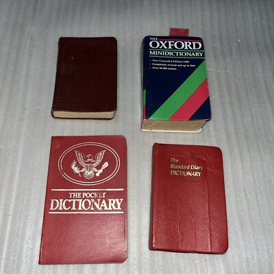Mix Lot of 4 Pocket Mini English Dictionary