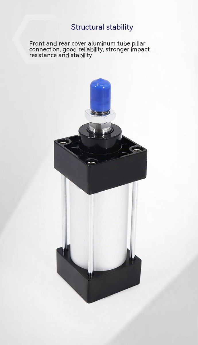 Vérin Pneumatique Double Effet SC50-125 - Alésage 50mm, Course 125mm, Tige Filetée Simple