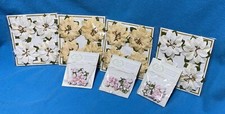 Fleurs en papier ! Lot mixte de 7 paquets - 3 autocollants papier rose, 4 fleurs neufs dans leur emballage/nos