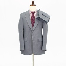 Vintage Levi Strauss  Co 40L 32x32 Made in USA Gray Full Suit 2B Polyester