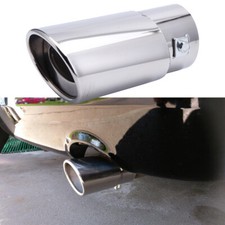 Car Stainless Steel Rear Exhaust Pipe Tail Throat Muffler Tip Round Accessories