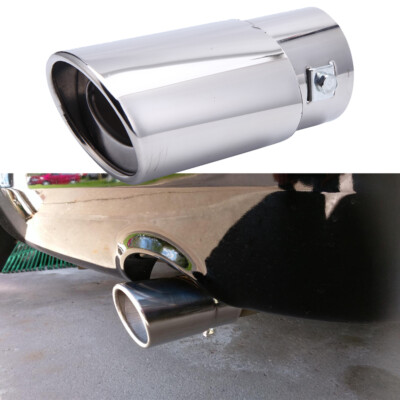 Car Auto Chrome Rear Exhaust Pipe Tail Muffler Tip Throat Tailpipe Auto Parts