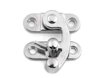Metall-Schwingverschluss TASCHENVERSCHLUSS silber 33x28mm Buchverschluss