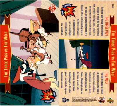 1996 Upper Deck, All Time Toons, #104 The Three Pigs Vs The Wolf