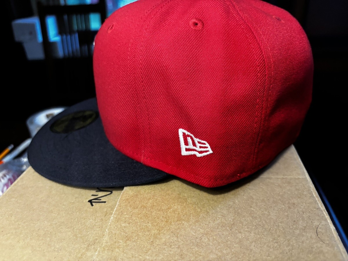 New Era 59Fifty Red Lowell Spinners size 7 3/8 fitted