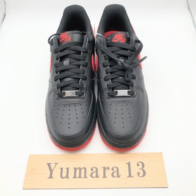 Nike Air Force 1 '07 Bred Black University Red FJ4146-002 US Men's