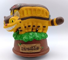 My Neighbor Totoro Cat Bus Music Box White Porcelain Studio Ghibli Made in Japan
