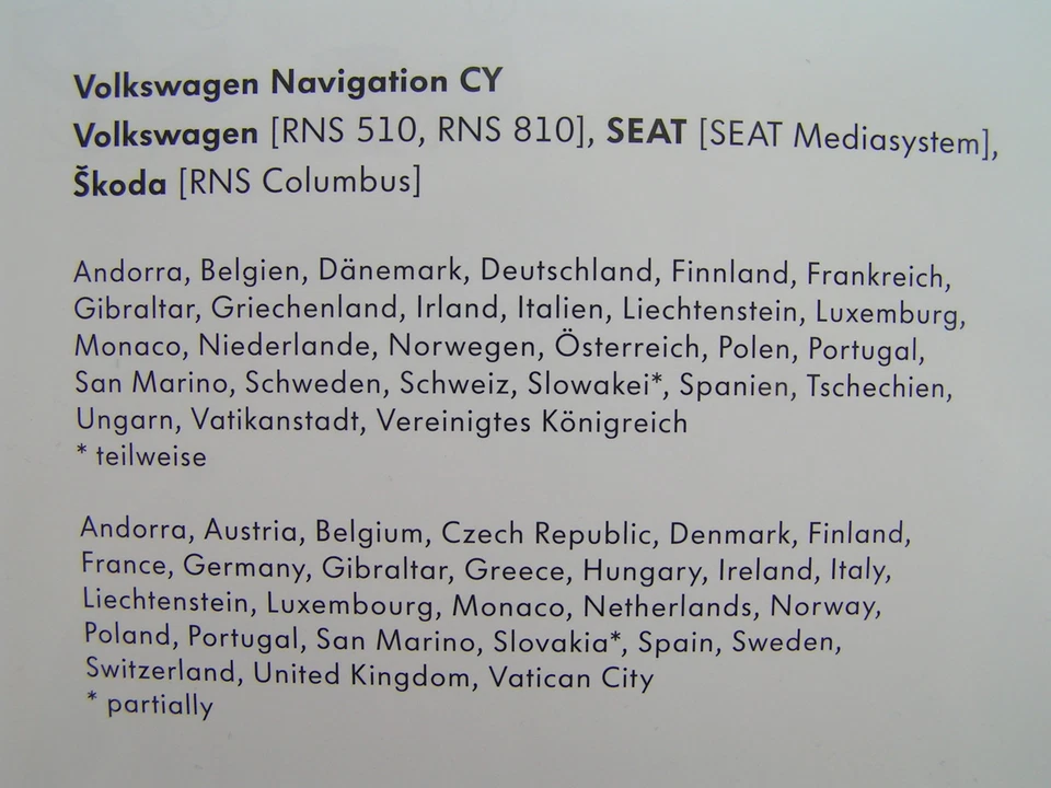 DVD NAVIGATION CY EUROPA WEST 2015 V12 VW RNS 510 810 TOUAREG T5 PASSAT TIGUAN - Bild 3 von 4