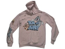 Tom  Jerry Juniors Pullover Hoodie XS X-Small 1 Cartoon Womens NEW C3