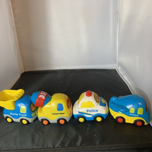 Lote de 4 ruedas Vtech Go Go construcción policía avión volteo camión AD - Imagen 5 de 6