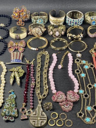 Heidi Daus Massive Jewelry Lot Collection Bracelet Necklace Earring - Lot of 69 - Picture 1 of 23