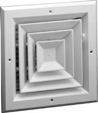 Hart & Cooley 50718 Diffuser White 12 x 12 Aluminum 4-Way MS Side/Ceiling A504MS