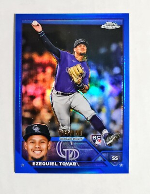 Ezequiel Tovar 2023 Topps Chrome RC #106 Rookie BLUE REFRACTOR 094/150 z5